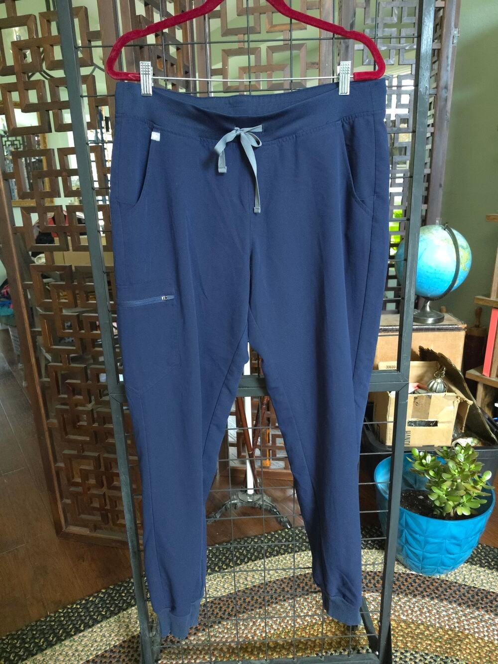 FIGS Zamora Jogger Size LT - Navy Scrub Pants Large Tall